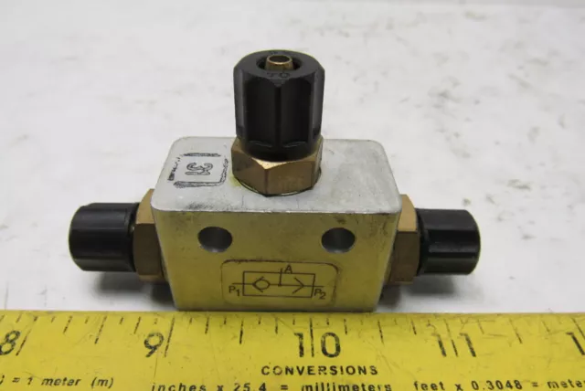 Rexroth 5342010200 Pneumatic 3 Way Shuttle Valve For 5/32" ID Hose