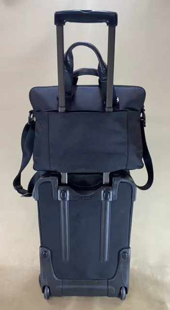 Used DAKOTA by Tumi Black 20" Upright Wheeled Suitcase & 15” T-tech Briefcase 4