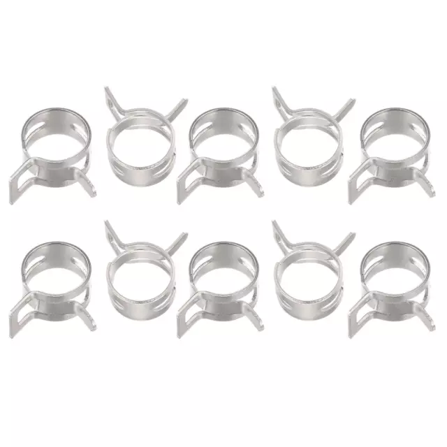 Ressort Collier Serrage 10pcs 65Mn 12mm Inter Dia Pinces 13mm-14.3mm OD Plaqué