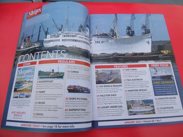 SHIPS MONTHLY MAGAZINE January 2025 P&O Australia £2.07 - PicClick UK