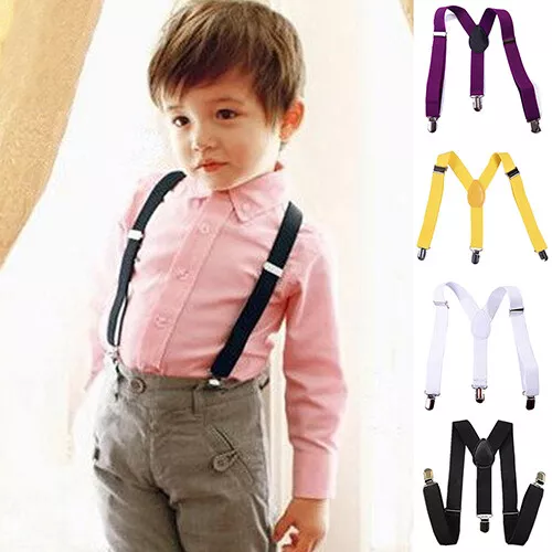 Boys Girls Baby Toddler Children Adjustable Washable Braces Suspenders 1-8 Years