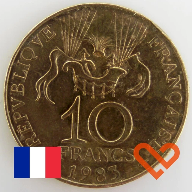 1983  10 Francs Conquête de l'espace  - Bronze - France - Pièce de monnaie