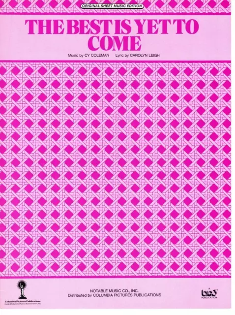 Sheet MusicThe Best is Yet To Come 1988 Original Edition Recorded Frank Sinatra