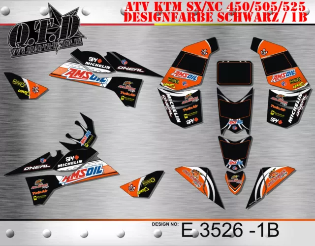 Motostyle Dekor Kit Atv Ktm Sx Xc 450 / 505 / 525 Graphic Kit E3526 B