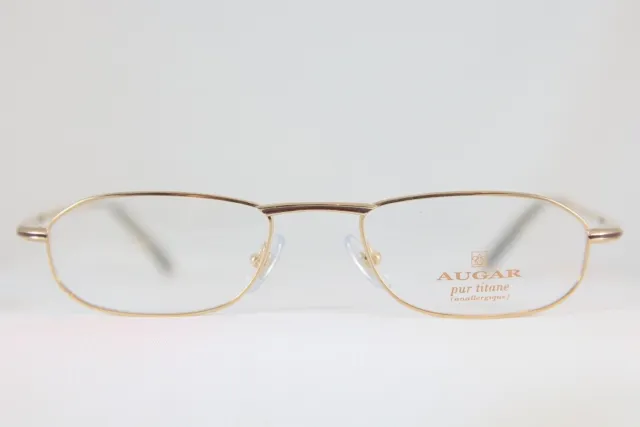 New Augar Titanium 22Ct Gold Plated Eyeglasses Made In France