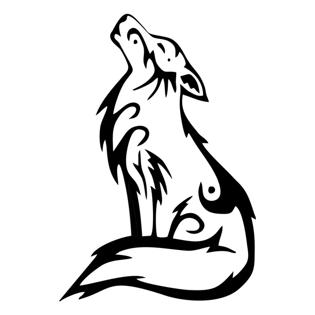 Wolf Howling Car Sticker Decal Vinyl Van Laptop Window Decorative Animals Wall A