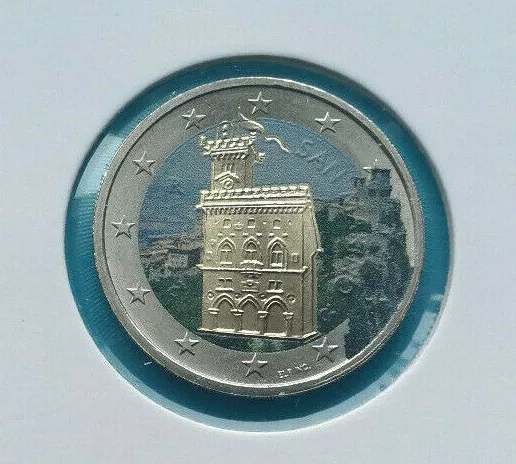 San Marino: 2 Euro (Auswahl) "Kurs-& Gedenkmünze" aus 2002 bis 2021 (unc./stgl.)
