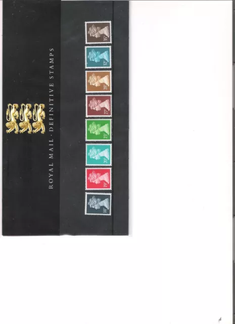 1988 Royal Mail Presentation Pack Definitives Pack Number 15 Mint Decimal Stamps