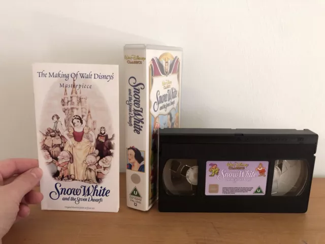 VHS Disney Snow white and the Seven Dwarfs mit 2 Hologrammen -Absolute Rarität!