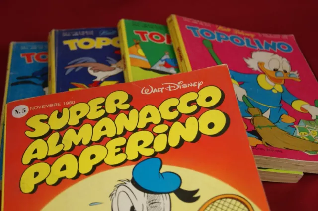 Lotto Topolino Fumetti Super Almanacco Paperino Albi Libretto anni 70 Vecchi