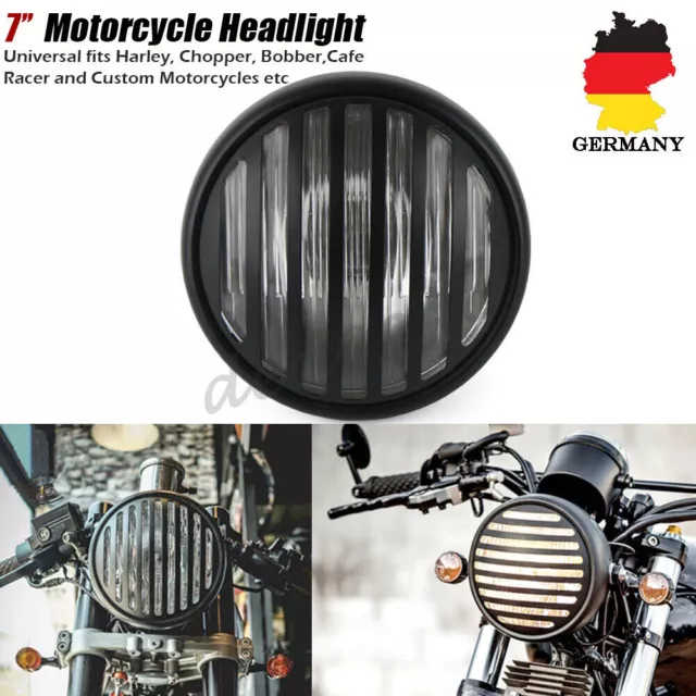 6.5''Metall Retro Motorrad LED Hi/Lo Scheinwerfer+Mount Halterung