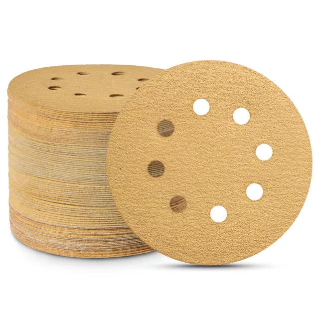5 inch Sanding Discs 60-220 Grit Hook Loop 8-Hole Orbital Sander Paper Sandpaper