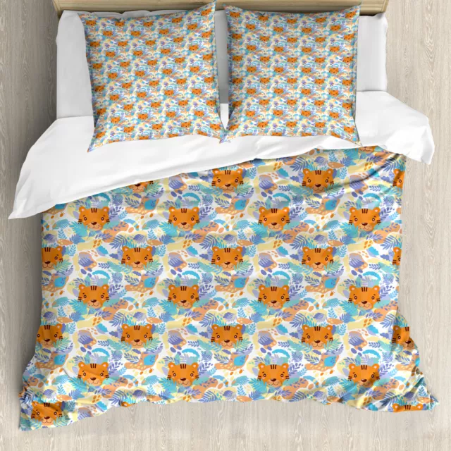 Dessin animé Housse de Couette Branches tigres et feuillues