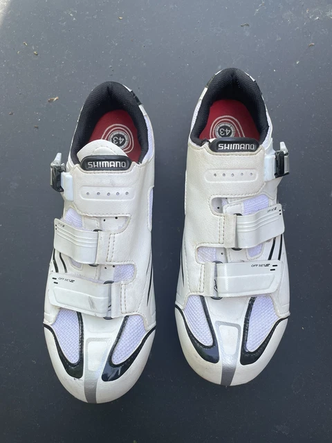Shimano Mens R088 Road Cycling Shoes in White Size EUR 43 / US 9 UK 8
