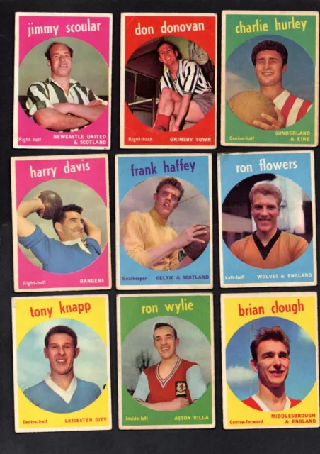 A&BC Gum Footballers Black Back 1-42 1960 Full Set 42 Cards