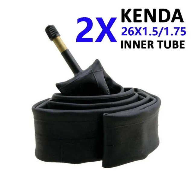 2 x Kenda 26 x 1.5/1.75 Mountain Bike MTB Inner Tube Schrader Valve