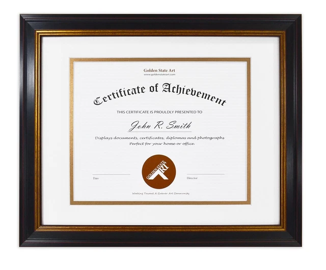 11X14 DIPLOMA FRAME for 8x10 Picture Document Certificate Black Gold