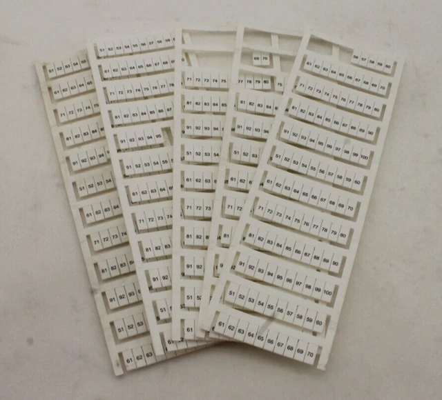 Allen Bradley 1492-M6X12H51-100 Markers (Box of 5 Partial Pieces)