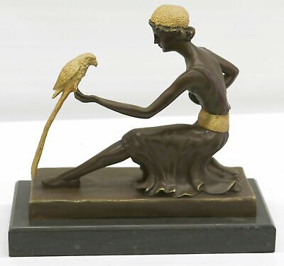 Hot Cast Bronze Art Deco Chiparus African Moroccan Nude Dancer Statue Sculpture