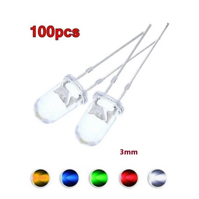 Zubehör Ultrahelle LEDs Teil NA-Sockel Rot/blau/grün/weiß/gelb 100 LEDs