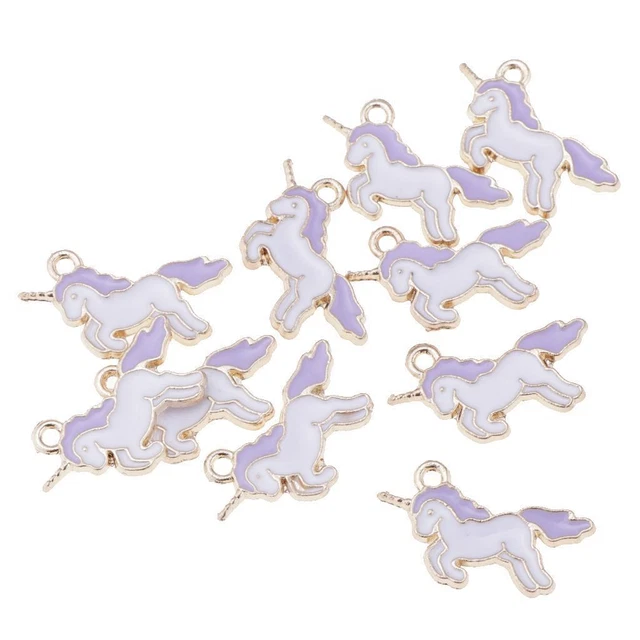 10 Stück Einhorn Anhänger Anhänger Erkenntnisse Perlen Schmuck machen