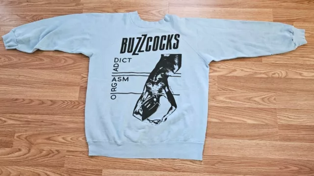 Vintage 80s 1989 The Buzzcocks Orgasm Addict Band Crewneck Sweatshirt Hanes L