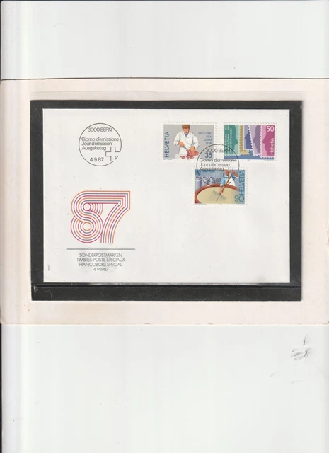 Schweiz-FDC Mi. Nr. 1351 - 1353 " Jahresereignisse " 3000 Bern 04.09.1987