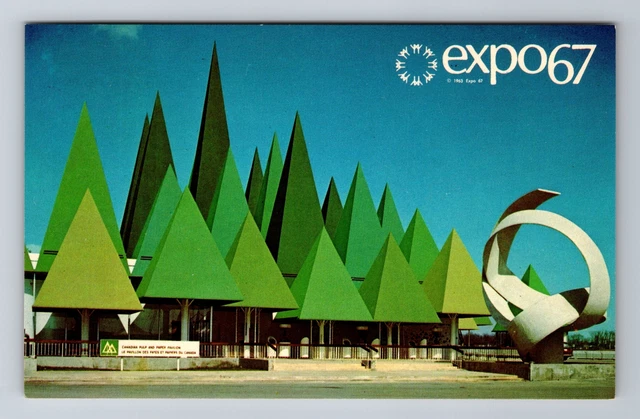 Montreal-Quebec, The Canadian Pulp And Paper Pavilion, Antique Vintage Postcard