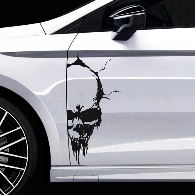 300 Stück Gotische Aufkleber – Schwarz-weiße & Farbige Totenkopf-Sticker, Wasserdichtes Vinyl Für Laptop & Skateboard