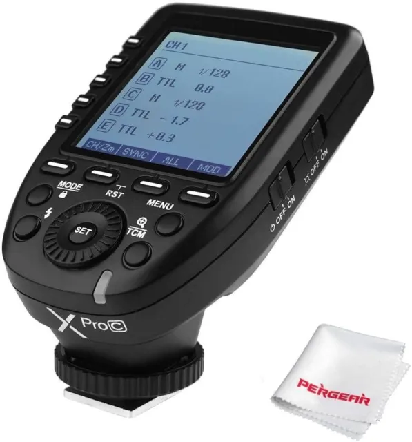 Transmisor flash para cámara Godox XPro-C EE. UU. TTL 2.4G inalámbrico HSS 1/8000s para Canon