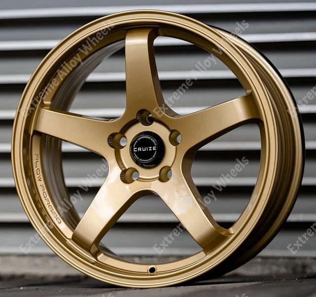 18& GOLD GTR Alloy Wheels Fits Toyota Alphard Altezza Chaser Crown CH-R ...