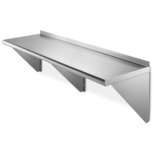 Stainless Steel 18" x 60" Commercial Kitchen Wall Shelf Restaurant Shelving