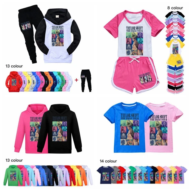 Nuova T-shirt bambina Taylor Swiftie felpa con cappuccio pantaloni jogger tuta top regali