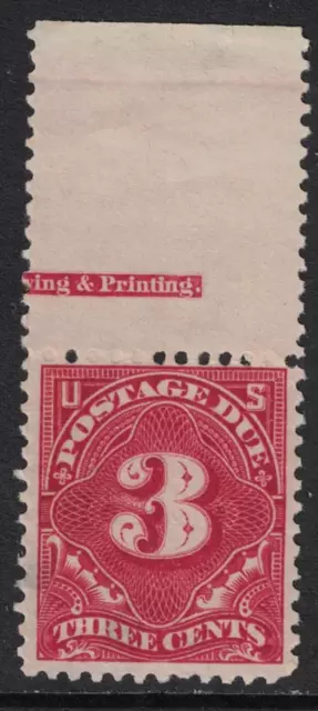 Scott J40 W / Imprint- Postfrisch, Thin- 3c Versand Due- 1895-97, Perf 12, DL