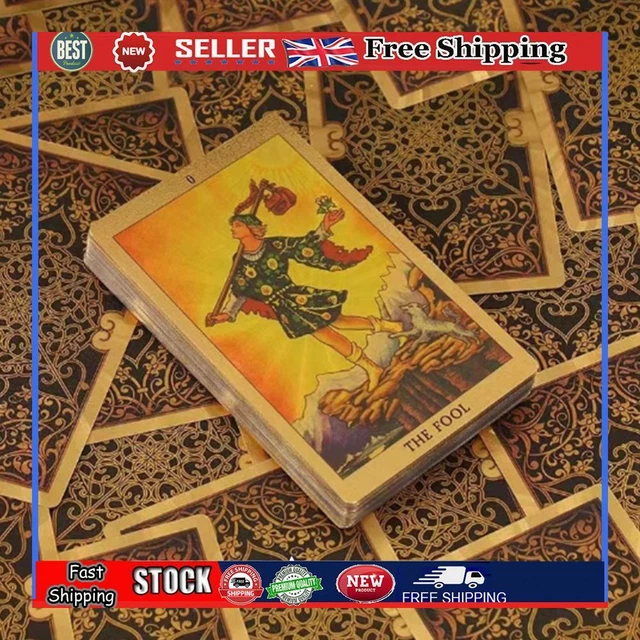 Golden Cards Waterproof Card Deck for Friend Hobbyist (Moon Sun)