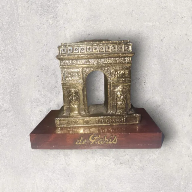 Arc De Triomphe Souvenir De Paris En BRONZE -  Figurine Arc De Triomphe Vintage