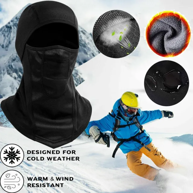 Winter Ski Maske Halstuch Sturmhaube Motorrad Kopfhaube Mütze Helm Schlauchschal