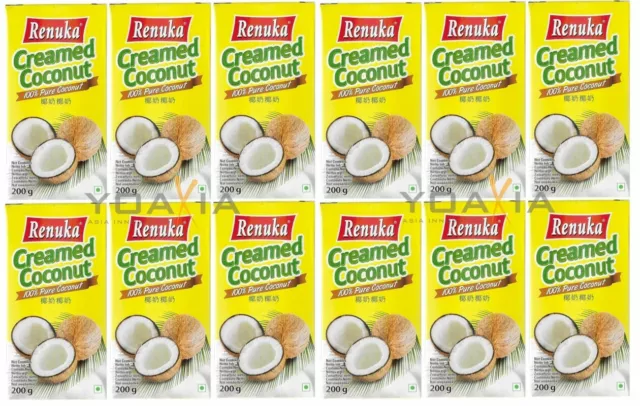 [12x200g] Crema di cocco pura Renuka 100% crema di cocco