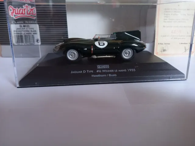 JAGUAR Type D N°6 Vainqueur LE MANS 1955 -QUARTZO 1/43 QLM020