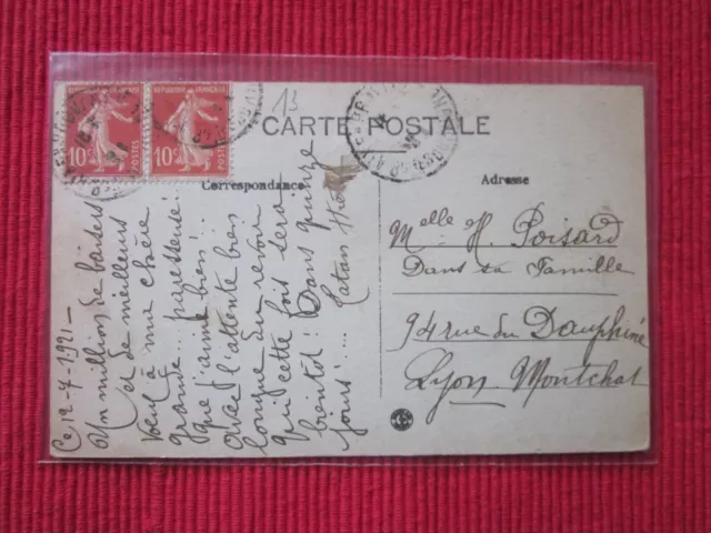 Cpa Written Stamp Aix En Provence Fountain De La Rotonda 2
