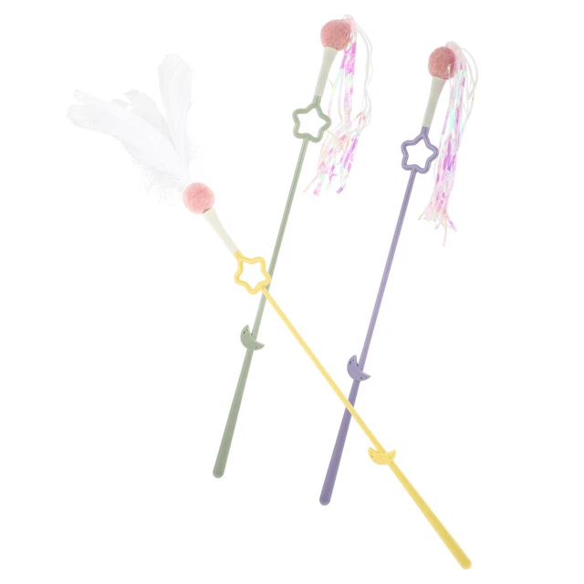 3 Pcs Cat Wand Toy Pet Kitten Toys Indoor Cats Indoor Cat Toys Cat Feather Stick