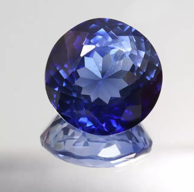 Natural 14.05 Ct Certified Kashmiri Blue Sapphire Unheated 12mm Loose Gemstone
