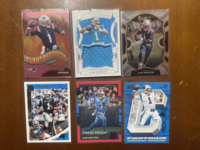 Cam Newton Lot. National Treasure Patch /99. Pink Flame Throwers /175. Select