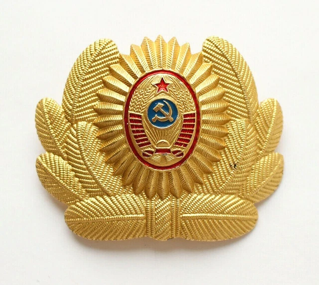 Original Soviet Russian USSR Vintage Badge Pin Cockade MVD Uniform Cap