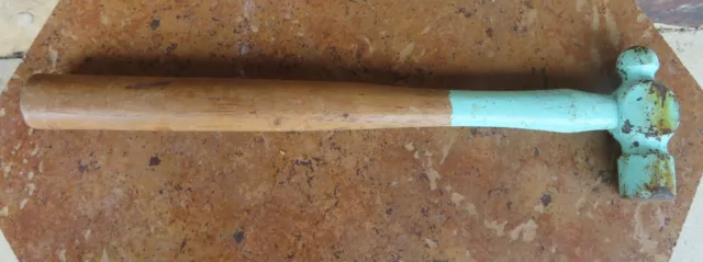 Vintage Ball Peen HAMMER 13.5" Hickory Handle Forged 14 oz