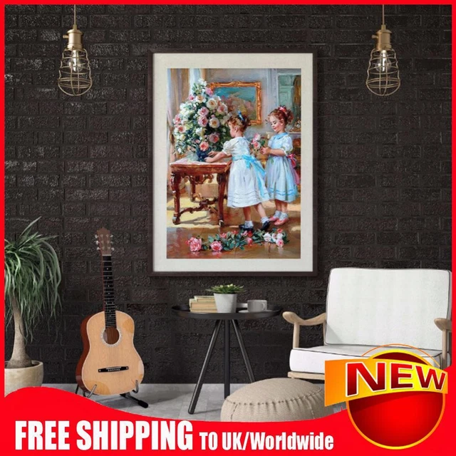 Two Sisters Oil Paint By Numbers Kit DIY Acrylic Painting Frameless Gift (B2205)