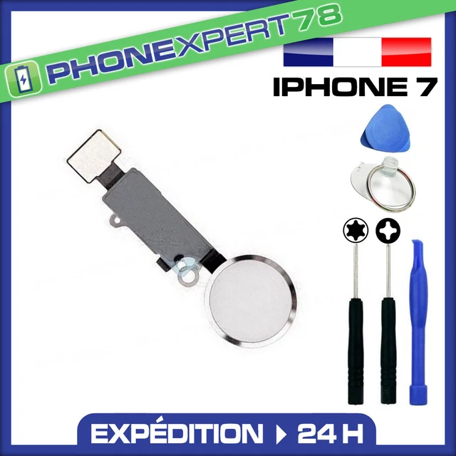 Kit Bouton Home Blanc IPhone 5 – Inclut Nappe, Membrane Et Support Métallique, Neuf Sous Blister