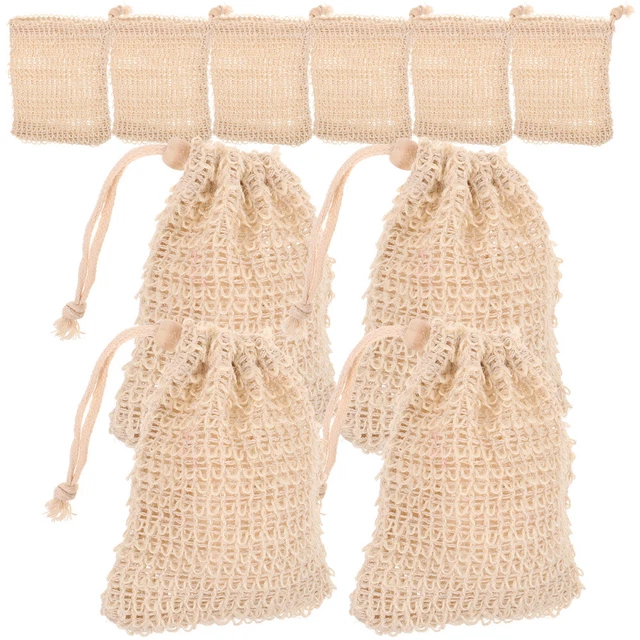 10 pz Borsa Loofah tascabile Bubble Net Ramie schiuma