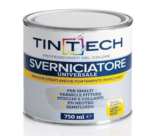 TOGLI VERNICE SVERNICIATORE ELIMINA PITTURA MULTISUPERFICE FORTE TINTECH 750 ml