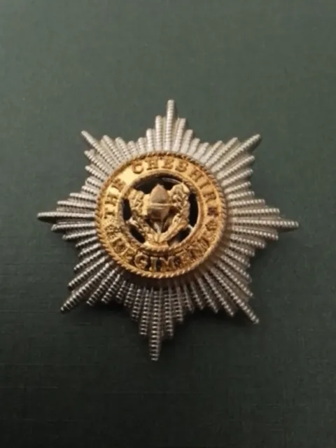 Original The Cheshire Regiment Bi-Metal Cap Badge British Military